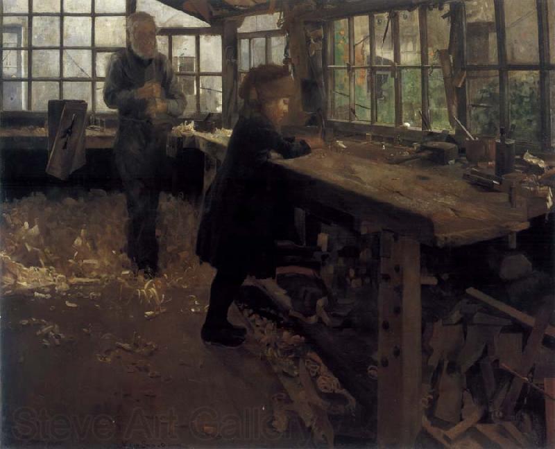 William Stott of Oldham Grandfather-s Workshop Norge oil painting art